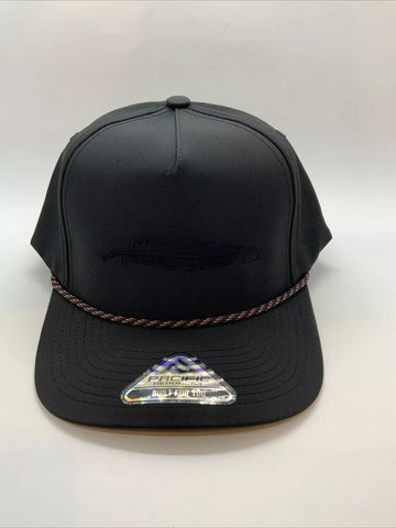 Armadillo Hat Co Black Bird Black 5 Panel SnapBack Hat Cap