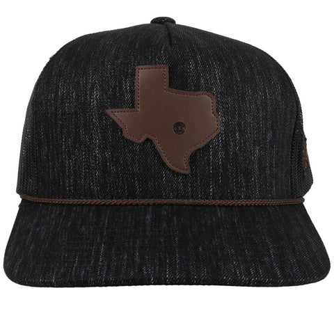 Hooey "TEJAS" DARK GREY Black SNAPBACK Trucker 2047T-BK - Southern Girls Boutique