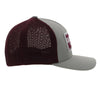Hooey Cactus Ropes Texas Grey Maroon Mesh Flexfit Hat CR084 - Southern Girls Boutique