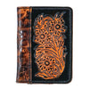 HOOEY  "LLANO" HOOEY BIFOLD MONEY CLIP BROWN/TAN W/FLORAL SKU: HFBF015-BRTN - Southern Girls Boutique