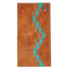 HOOEY  "TONKAWA" RODEO HOOEY WALLET TAN W/TURQUOISE AZTEC SKU: HW006-TNTQ - Southern Girls Boutique
