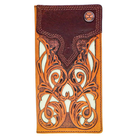 Hooey "TOP NOTCH" RODEO HOOEY WALLET TAN/ BROWN W/IVORY LEATHER HW008-TNBR - Southern Girls Boutique