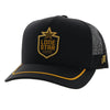 HOOEY "LONE STAR" BLACK W/GOLD/BLACK PATCH Mesh Snapback Trucker LS013T-BK - Southern Girls Boutique