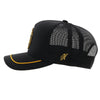 HOOEY "LONE STAR" BLACK W/GOLD/BLACK PATCH Mesh Snapback Trucker LS013T-BK - Southern Girls Boutique