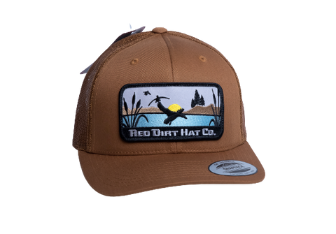 Red Dirt Hat Ducks Caramel Mesh Trucker Patch Cap RDHC- 190 - Southern Girls Boutique