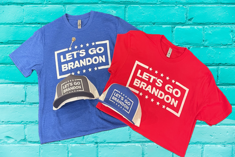 Let's Go Brandon Red or Blue Short Sleeve Shirt - Southern Girls Boutique
