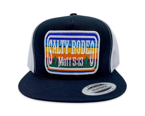 Salty Rodeo Cactus Jack Black with White Mesh Snapback Trucker Hat - Southern Girls Boutique