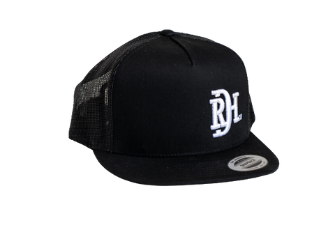 Red Dirt Hat Branded RDH Script Black Mesh Trucker Patch Cap RDHC-250 - Southern Girls Boutique