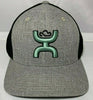 Hooey Flexfit ASH Gray and Black Fitted L/XL Hat 2011GYBK-02 - Southern Girls Boutique