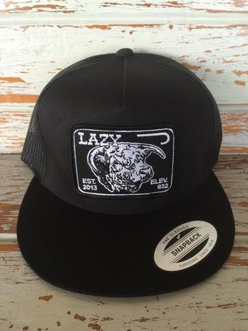 Lazy J Black Elevation Hereford Patch Cap (4") - Southern Girls Boutique