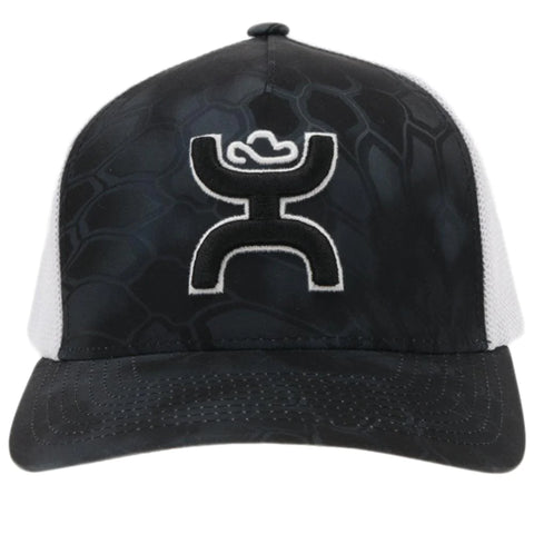 Hooey "BASS" BLACK/WHITE Mesh Snapback Trucker 2155T-BKWH - Southern Girls Boutique