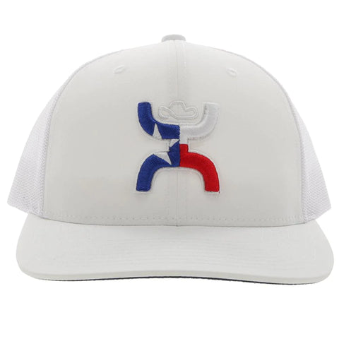 Hooey "TEXICAN" White Texas Flag Snapback Trucker 2220T-WH - Southern Girls Boutique