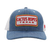 Hooey "Cactus Ropes Texas" "CR080" Denim White Mesh Snapback Trucker - Southern Girls Boutique