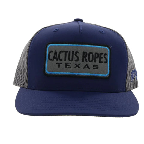 Hooey "Cactus Ropes Texas" "CR082" Navy Grey Mesh Snapback Trucker - Southern Girls Boutique