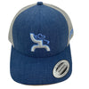 HOOEY Golf Hat Denim Gray Mesh Snapback Trucker 2216T-DEGY - Southern Girls Boutique