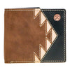 HOOEY  "TONKAWA" BIFOLD HOOEY WALLET BROWN/BLACK W/IVORY AZTEC SKU: HBF006-BRBK - Southern Girls Boutique