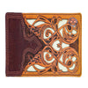 HOOEY  "TOP NOTCH" BIFOLD HOOEY WALLET TAN/ BROWN W/IVORY LEATHER SKU: HBF008-TNBR - Southern Girls Boutique