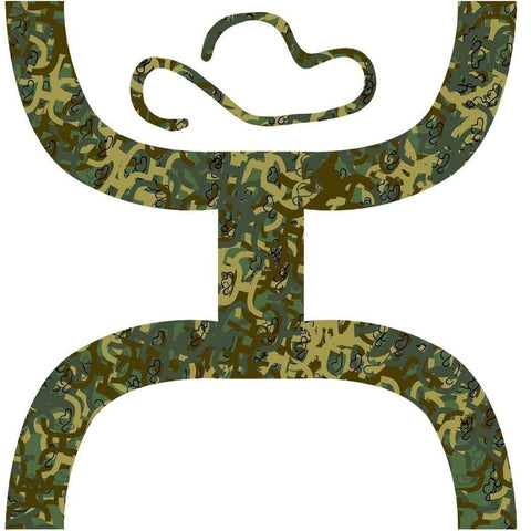 HOOey Camo Large Sticker 6.5 - Southern Girls Boutique