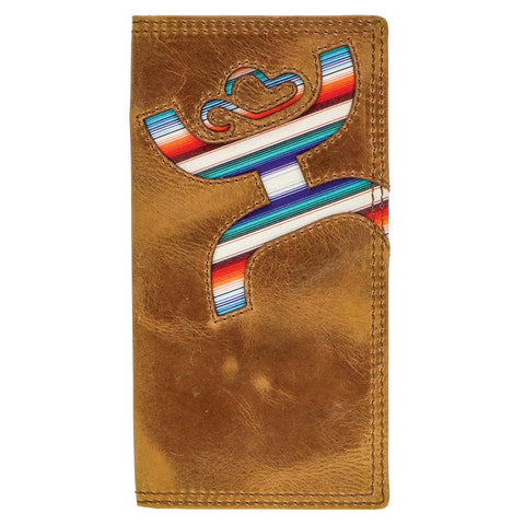 HOOEY  "HOOEY ORIGINAL " RODEO WALLET TAN W/SUNSET SERAPE PRINT SKU: HW013-TNSP - Southern Girls Boutique