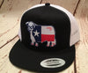 Lazy J Black and White Texas Flag Hereford Patch Cap (4") - Southern Girls Boutique