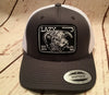 Lazy J Gray and White Elevation Hereford Patch Cap   Mesh Trucker - Southern Girls Boutique