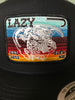 Lazy J Ranch Wear Black & Black Serape Patch Cap (4") - Southern Girls Boutique