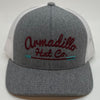 Armadillo Hat Co  Grey with White Mesh SnapBack Trucker Hat - Southern Girls Boutique