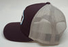 Armadillo Hat Co Thunder Bird Maroon Silver Mesh SnapBack Trucker Hat - Southern Girls Boutique