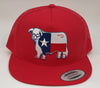 Lazy J Ranch Wear Red & Red Texas Patch Cap (4") - Southern Girls Boutique