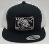 Lazy J Black and White Elevation Hereford Patch Cap   Mesh Trucker - Southern Girls Boutique