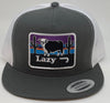 Lazy J Ranch Wear Hereford and Sunset Hat (Grey/White) 4" - Southern Girls Boutique