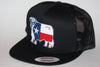 Lazy J Ranch Wear Black & Black Texas Patch Cap (4") - Southern Girls Boutique