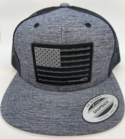 Hooey Navy Black Mesh Liberty Roper Flag Hat SnapBack Trucker 2010T-NVBK - Southern Girls Boutique