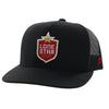 HOOEY "LONE STAR" Black/White/Red Shield Patch LS011T-BK - Southern Girls Boutique