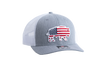 Red Dirt Hat USA Buffalo Grey White Mesh Trucker Patch Cap RDHC- 1 - Southern Girls Boutique