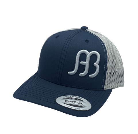 Red Dirt Hat Co ““Anderson Bean” – Navy / Silver Snap Back Trucker Hat - Southern Girls Boutique