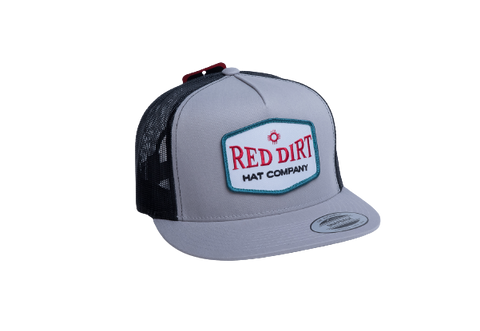 Red Dirt Hat Drill Allsups Silver Black Mesh Trucker Patch Cap RDHC-127 - Southern Girls Boutique