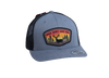 Red Dirt Hat Deer Patch Grey/ Black Mesh Trucker Patch Cap RDHC- 114 - Southern Girls Boutique