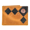 HOOEY  "SHILOH" ROUGHY FRONT POCKET BIFOLD BROWN/BLACK W/ DIAMOND PATCHWORK SKU: RFBF006-BRBK - Southern Girls Boutique