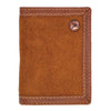 HOOEY  "ROUGHY CLASSIC" ROUGHOUT BROWN LEATHER TRIFOLD WALLET SKU: RTF001-TNBR - Southern Girls Boutique