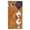 HOOEY  "ROUGHY CRAZY HORSE" RODEO ROUGHY WALLET TAN/BLACK W/DIAMOND PATCHWORK SKU: RW004-TNBK - Southern Girls Boutique