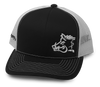 Black/White  Mesh Snap Back Trucker hat Pig Logo - Southern Girls Boutique