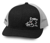 Hunting Hat Black Heather & White Mesh SP SnapBack Trucker - Southern Girls Boutique