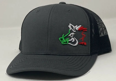 Hunting Hat Charcoal Black Mesh Mexican Pig SnapBack Trucker - Southern Girls Boutique