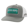 Hooey "Cactus Ropes Texas" "CR083" Grey White Mesh Snapback Trucker - Southern Girls Boutique
