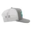 Hooey "Cactus Ropes Texas" "CR083" Grey White Mesh Snapback Trucker - Southern Girls Boutique