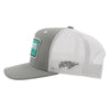 Hooey "Cactus Ropes Texas" "CR083" Grey White Mesh Snapback Trucker - Southern Girls Boutique