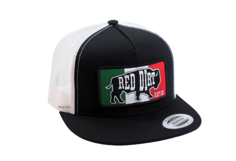 Red Dirt Hat EL ORIGINAL Black White Mesh Trucker Patch Cap RDHC-218 - Southern Girls Boutique