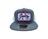 Salty Rodeo Feed & Tack Denim/White Mesh Snapback Trucker Hat - Southern Girls Boutique