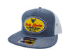 Salty Rodeo Farm Hand Denim/White Mesh Snapback Trucker Hat - Southern Girls Boutique